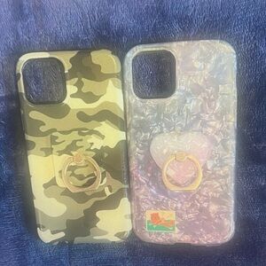 Velvet Caviar Camouflage and Iridescent Phone Cases with Ring Holder